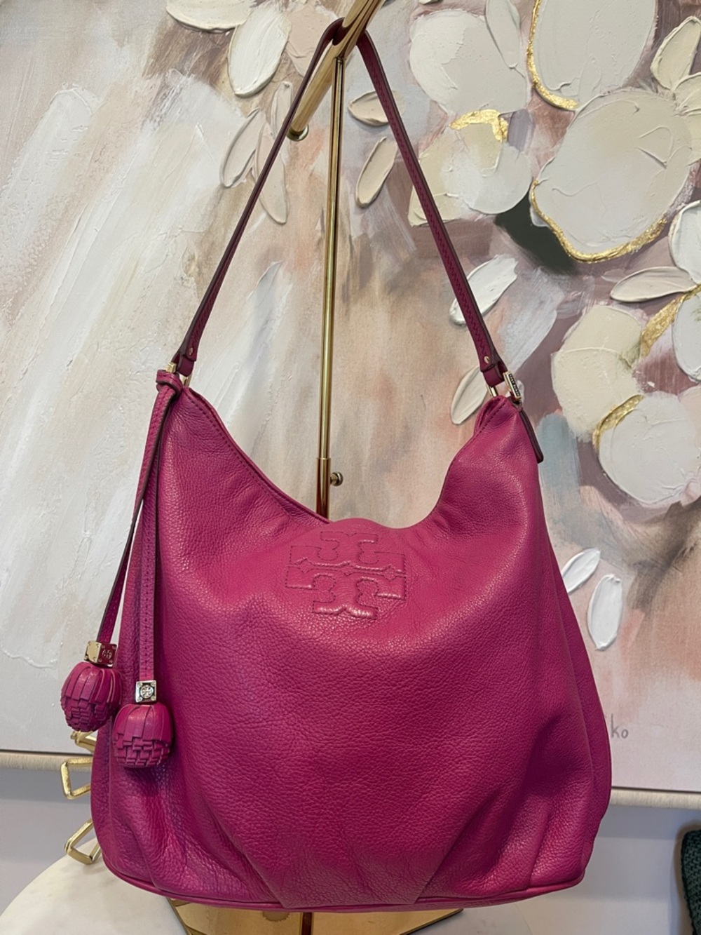 Tory Burch Berry Leather Hobo Bag